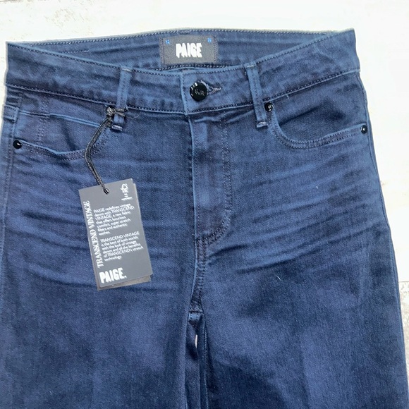 PAIGE Genevieve Hi-Rise Flare Leg Jeans Dark Wash Size 24 - Picture 6 of 14